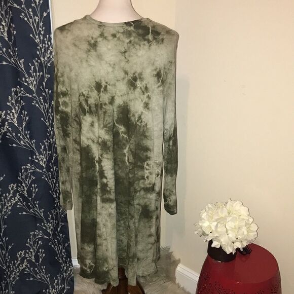 SMYM Mumu Mellow Will Tunic Dress Tie-Dye Green - Picture 4 of 10